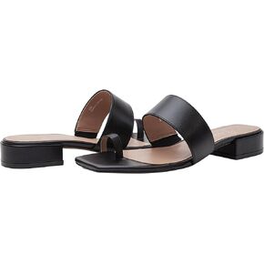 Linea Paolo LILY - صندل نسائي متطور بكعب منخفض عند أصابع القدم، صندل أسود نابا 6.5M in Kuwait