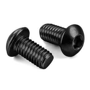 1/4-20 x 3/4" Button Head Socket Cap Screws, Allen Socket Drive, Black Oxide, Alloy Steel Class 10.9, Fully Threaded, Machine Thread, 25 PCS