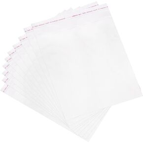 uxcell 100Pcs Clear Cello Bags, 6-1/2" x 9-1/2" Plastic Self Sealing OPP Cello Treat Bags Cello Poly Bags for Packing Cookies Candy Jewelry Gifts, Clear