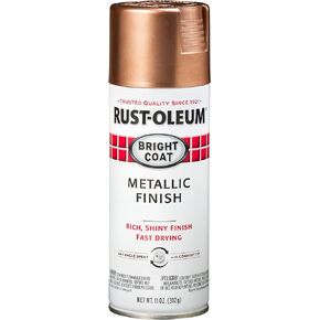 Rust-Oleum 344733 Stops Rust Bright Coat Metallic Spray Paint, 11 Oz, Rose Gold, (Pack of 1)