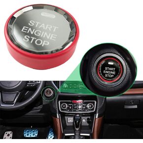 for Subaru Lexus Engine Start Stop Push Button Switch fit Subaru Forester Outback crosstrek imprezza Lexus nx is rx ES Some of Toyota Smart Start Button with Light Hole Crystal red