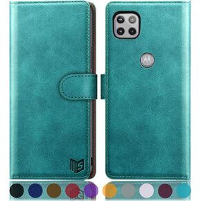 SUANPOT for Motorola One 5G Ace 2021 with RFID Blocking Leather Wallet case Credit Card Holder,Flip Folio Book Phone case Shockproof Cover Women Men for Moto Ace case Wallet (Black)