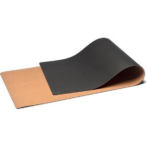 Yoga Non-Slip Essential Cork Yoga Mat - 25.59" x 4.72" | 4.72" Thick, Large & Eco Yoga Mat | Lightweight & Compact Home Gym Fitness, Pilates Exercise & Stretching Accessories | Black/Natural