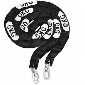 High Security Chain - 10 Foot x 5/16" (8mm) Thick Square Heavy Duty Chain - Eco-Zinc Weather Proof Hardened Steel Chain -for Motorcycles, Bicycles, Ebikes, Trailers, Generators, Fence Gate, etc.