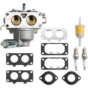791230 Carburetor, Compatible with 20HP 21HP 23HP 24HP 25HP 4 Cycle V-Twin Engines 405777 406777 407777, John Deere MIA10632 LA150 LA130 L120 with Filters, Replaces#: 799230, 699709, 499804