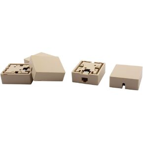 uxcell RJ45 8P8C Cat5 Ethernet Network Cable Wall Surface Mount Connector Box 5 Pcs