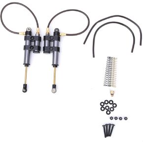 2pcs RC Car Internal Spring Negative Pressure Shock Damper with Spring Absorber Springs Adjustable Damper Compatible for SCX10 D90 TRX4 1/10 RC Car(-100m) Rc Shocks Trx4 Shocks