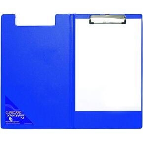 Seco ECO PVC Covered Foldover Recycled Clipboard with Low Profile Clip, Fits Letter Size and All documents up to 8 x 12’’ - Blue (Pack of 12)