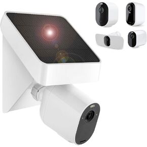 يعمل حامل شحن اللوحة الشمسية Uogw لـ Arlo Pro 4، Pro 3، Arlo Floodlight، Ultra 2، Ultra، Pro 5S 2K، Arlo Essential، كاميرا 2K الأساسية، IP67 مقاومة للطقس بشكل مستمر لمدة 365 يومًا - الكاميرا غير متضمنة in Kuwait