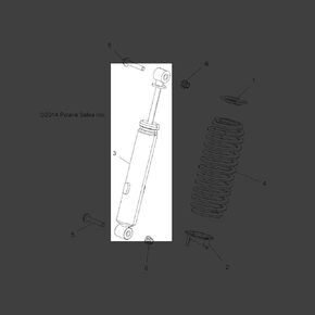 Polaris RZR Shock, Front, Genuine OEM Part 7044130, Qty 1
