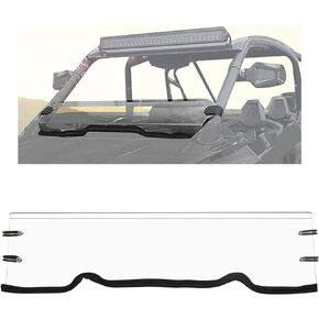 KUAFU 1/4" Half Windshield Compatible with Polaris 2014-2020 RZR S 1000/2014-2018 RZR XP 1000 XP 4 1000/2015-2018 RZR 4 900 XC 900/2015-2020 RZR 900 S 900/2016-2018 RZR XP TURBO XP 4 TURBO
