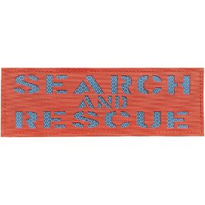 High Visibility Reflective 3x8.5 SAR Search and Rescue Blaze Orange Patch with Hook and Loop