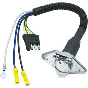 Tow Ready 20320 4-Flat to 6-Way Round Pin Connector Adapter
