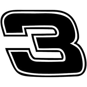 Set of 3 - Dale Earnhardt #3 - Black - Sticker Graphic - Auto, Wall, Laptop, Cell, Truck Sticker for Windows, Cars, Trucks