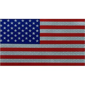 Reflective American Flag Decal - 7.75" x 14" - ORAFOL-Made Material - Retroreflective American Flag Sticker for Car, Truck, Windows, Helmets - US Flag Decal Made in USA
