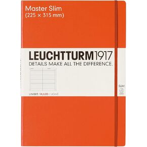 LEUCHTTURM1917 - Notebook Hardcover Master Slim A4+ - 123 Numbered Pages for Writing and Journaling (Sage, Dotted)