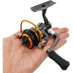 Mini 150 Compact Metal Fishing Spinning Reel, All-Metal Small Pocket Fishing Spin Wheel for Freshwater and All Season Fishing