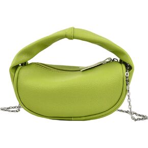 Small Shoulder Handbag for Women Fashion Mini Soft Crossbody Bag Lightweight Clutch Purse with Chain