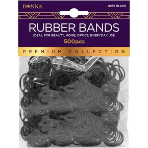 DONNA 500PCS ELASTIC BANDS FOR WOMEN RUBBER BANDS HAIR BANDS FOR KID HAIR, HAIR TIES FOR WOMEN BLACK
