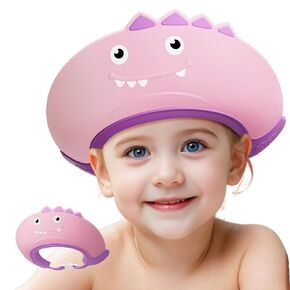Baby Shower Cap Shield for Kids Bath Visor for Toddlers Shampoo Bath Bathing Hat Silicone Adjustable Visor Hat for Eye and Ear Protection for 0-9 Years Cute Shower Cap Makes the Baby Bath More Fun