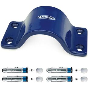 Artago 60 Security Floor Anchor with Tilting Ring 20mm diameter, 100% Steel, 4 Anchor points, Anti-Removal Protection, Universal Security Ground Anchor for Motorcycles, Bicycles, Indoors and Outdoors