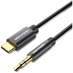 VENTION USB C to 3.5mm Audio Aux Jack Cable 5FT, USB Type C to 3.5mm Headphone Car Stereo Telescopic Spring Cord Compatible with iPhone 15 Pro Max/15 Plus, iPad Pro, Samsung Galaxy S23 S22 S21,etc