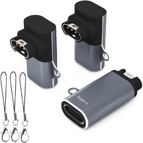 Charger Adapter for Garmin Watch (3-Pack), USB-C to Watch Cable-Converter for Instinct, Fenix 7/7X/7S, Vivoactive 5/4/4S,Forerunner 965/265/255/245/55/45,Venu 3S/2S/SQ,Epix Pro,Vivomove,Tactix,Swim 2