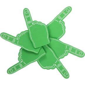 Operitacx 12pcs Small Foam Finger Cheerleader Pom Pom Cheerleading Finger Photo Props Sports Party Favors for Party Sports Events Green