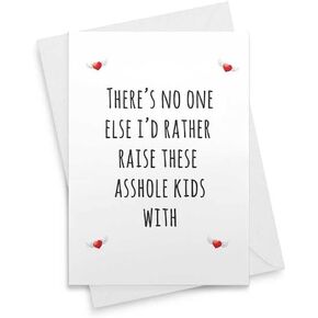 Father's Day Card - There's No One Else I'd Rather Raise These Kids, Loving Husband, And Hot Dad, From Wife Father's Day Card [00259] in Saudi Arabia