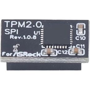 TPM 2.0 Module, 14 Pin SPI Secure Storage TPM 2.0 Encryption Security Module Remote Card for Asrock Motherboard, TPM 2.0 Security Module Components Replacement