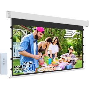 Elite Screens Yard Master WIRELESS, 125-INCH Diag. 16:9 Outdoor Motorized Projector Screen, Built-in Rechargeable Lithium-Ion Battery Operated, Movie Home Theater, OMS125WH-BAT-ELEC