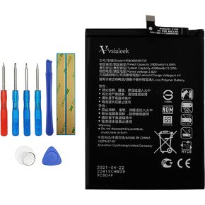 HB406689ECW 3900mAh Replacement Battery Compatible with Huawei Y7 2019 DUB-L21 Nova Lite Y7 Prime Dub-LX1 Y9 2019 JKM-LX1, JKM-LX2, JKM-LX3 with Tools