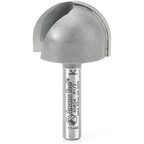 Amana Tool - 45924 Carbide Tipped Core Box 1/2 Radius x 1" Dia x 5/8 x 1/4 Shank