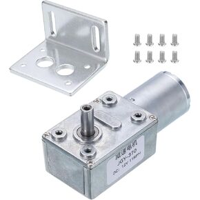 MECCANIXITY DC 12V High Torque Turbine Worm Geared Motor with 6mm Shaft 250RPM Geared Motor Gear Box Reduction Motor for Boat, Car, Fan, Home Appliance in Kuwait