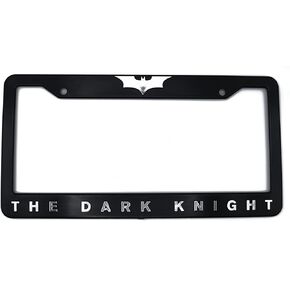 إطار لوحة الترخيص المرتفع ثلاثي الأبعاد من The Dark Knight | 1 حزمة غطاء لوحة ترخيص السيارة | حامل لوحة ترخيص السيارة الأمريكية العالمية باللون الأسود | إكسسوارات السيارات (السيارات والشاحنات وسيارات الدفع الرباعي) (كروم)