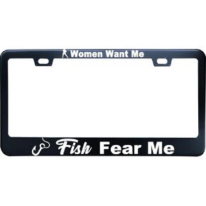 Back Off I'm not That Kind of Car License Plate Frame, Matte Black Stainless Steel License Plate Frame 2 Hole & Screws, 12x6 Inch Fits Standard US/Canada