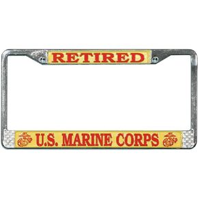 US Marine Corps Retired License Plate Frame