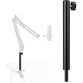InnoGear Microphone Boom Arm Extension Tube Aluminum Alloy Mic Stand Extension Riser Desk Mount Mic Arm Extension Rod for Microphone Suspension Boom Scissor Arm Stand Holder