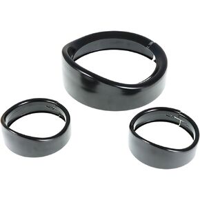 munirater Headlight Trim Ring 7inch Matte Black Visor Type Motorcycle Headlamp Replacement for Softail Road King Street Glide
