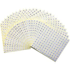 Alphabet Stickers of The Letter A to Letter Z - Small Round Paper Self-Adhesive Peel and Stick Letter Labels - Set of 26 Sheets