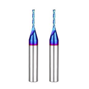 S21A1G Spiral CNC Router Bits1/4 inch Shank 1/16 inch Cutting Diameter Up Cut End Mill for Wood Cut, 2D&3D Carving 1/16" X 1/2" X 1/4" X 2" …