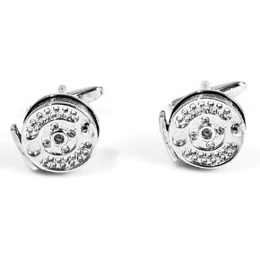 Fly Fishing Reel Fish Pair Cufflinks in a Presentation Gift Box & Polishing Cloth