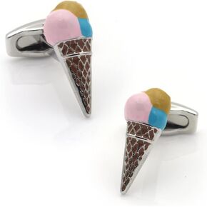 Ice Cream Cone with Three Ball Cufflinks