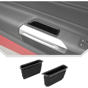 Auto Front Door Side Organizer Tray Grab Handle Storage Box Phone Holder Container for Ford Mustang 2015 2016 2017 2018 2019