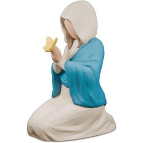 Our Lady Praying Statue, Bleesed Holy Mother Figurine, Prayer Figure Baptism Confirmation Gifts for Teen Girls, Christian Religious Gift Resin Ornament of Catholic Decor for Women