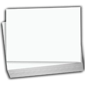 Hamilco White Cardstock Thick Paper - Flat 4.5" X 6.25" A6 Blank Index Flash Note & Post Cards - 100 lb Card Stock for Printer - 100 Pack