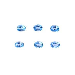 (1 حزمة حجر، قطع رائع، 8 × 6 × 4 مم) AURA GEMS أحجار كريمة من التوباز الأزرق السويسري الطبيعي على شكل بيضاوي بلورات جوهرة الميلاد العلاجية بالجملة مجموعة من أحجار زودياك الكريمة - صناعة المجوهرات بنفسك صفقة الأحجار الكريمة السائبة