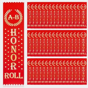 أشرطة جائزة AB Honor Roll، شرائط حمراء لإشارة الشرف، شريط على شكل إشارة مرجعية، أشرطة ميدالية، شريط جوائز، جوائز وحوافز للطلاب بالجملة للأطفال، مسابقات المكاتب المدرسية، مسابقة الأحداث الرياضية (100 قطعة)