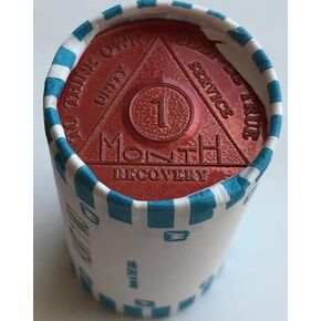 Bulk Lot 25 Aluminum 1 Month AA Medallions 30 Day Alcoholics Anonymous Chips