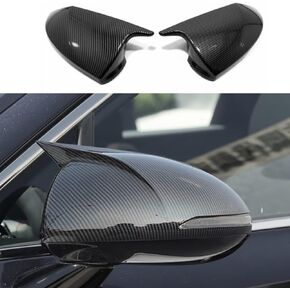 ABS Rearview Mirror Guard Cover Trim Side Door Moulding Shell Auto Exterior Decoration Accessories for Hyundai Sonata 2020 2021 2022 2023(Bright Black)
